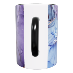 Purple Gold Marble Design Handle View