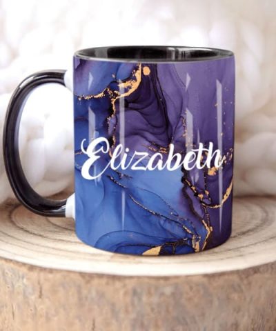 Purple Gold Marble Design Mug