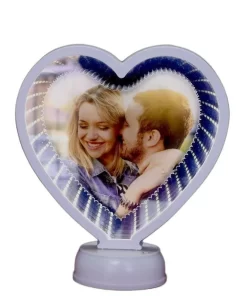 Heart Shape 3D Mirror Photo Frame Preview